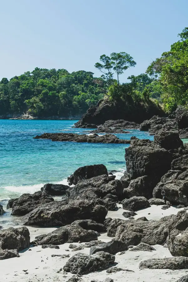 Rocky beach and turquoise water